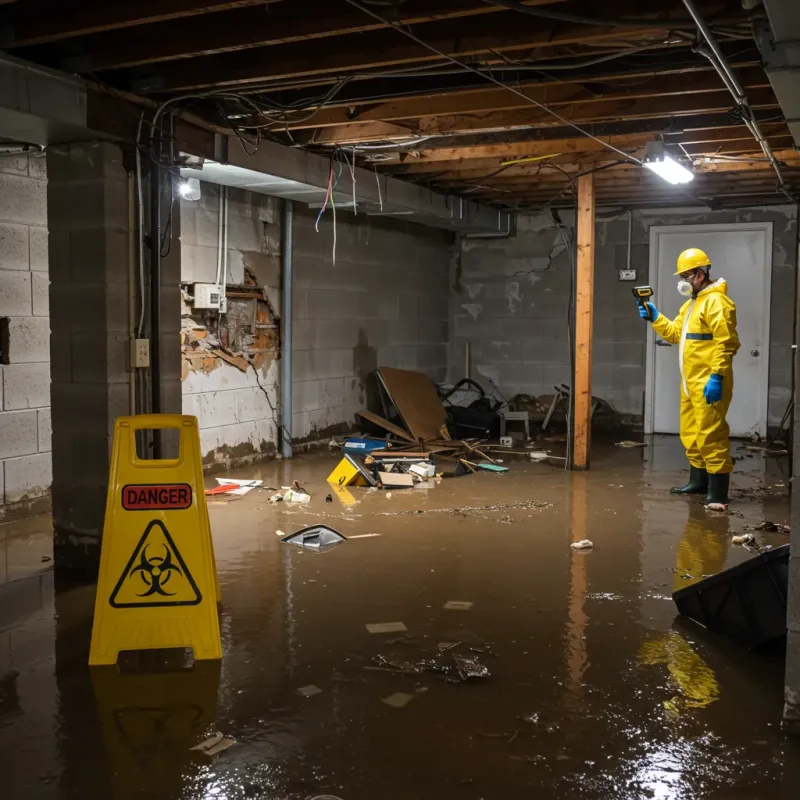 Flooded Basement Electrical Hazard in Hartford, AL Property